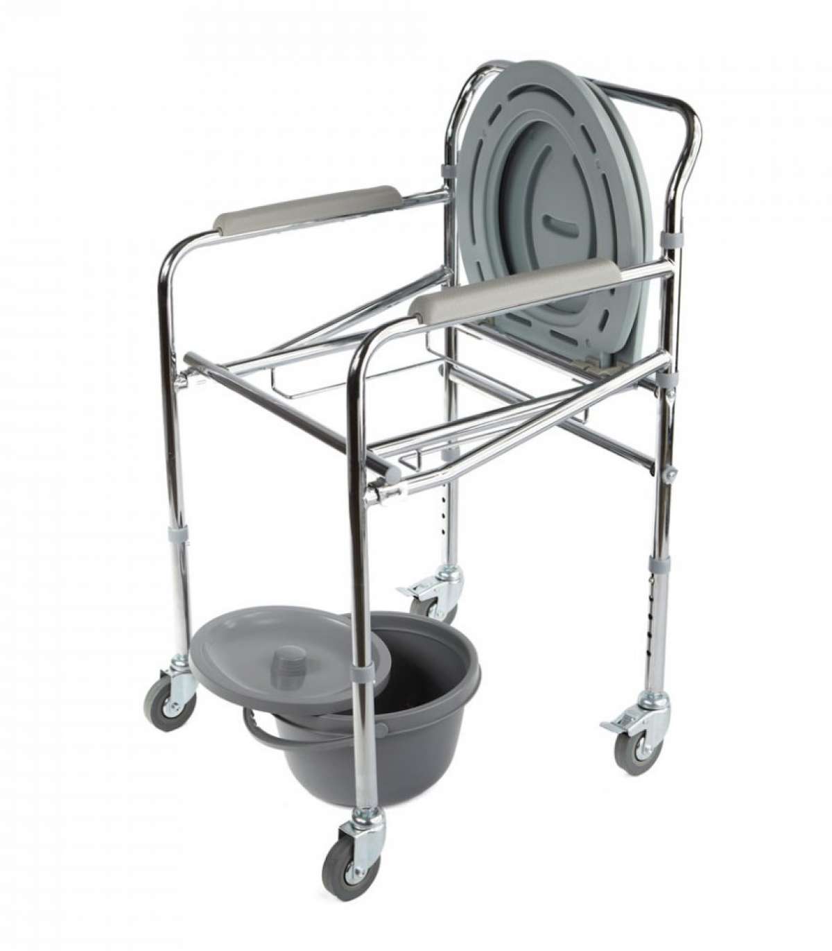 Кресло-туалет на колесах, складной WC Mobail