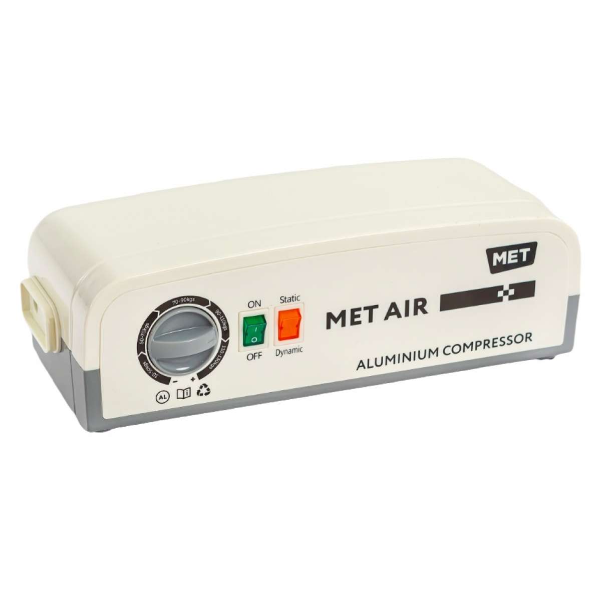 Противопролежневая система с алюминиевым компрессором, вентиляцией и функцией статик MET AIR B-400 18252