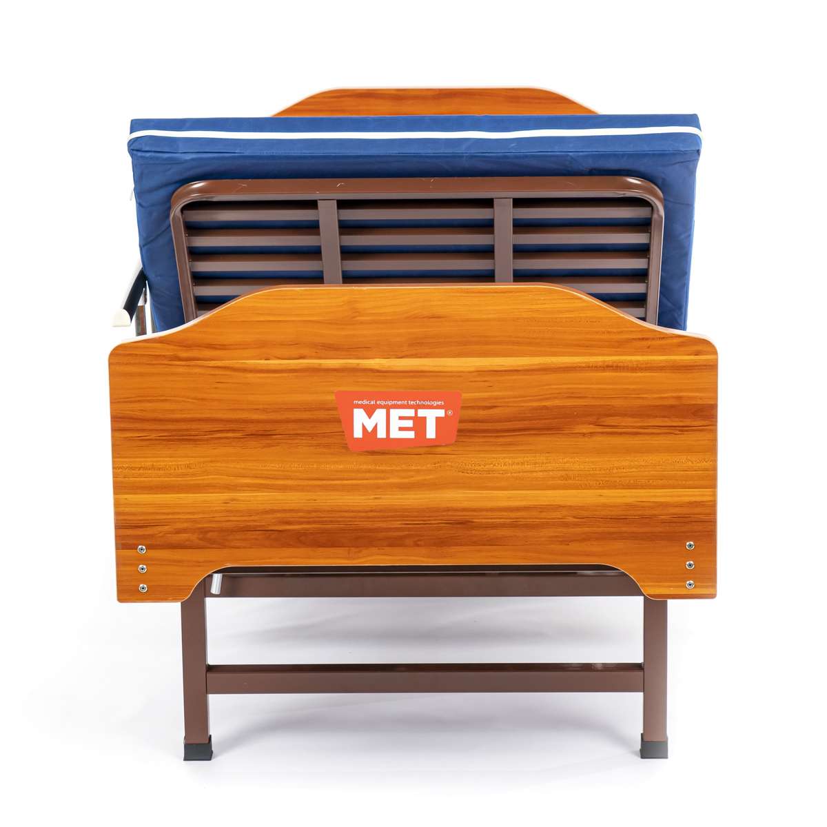 Кровать двух-функциональная медицинская, со складными боковыми ограждениями, на ножках MET TARYS 19563