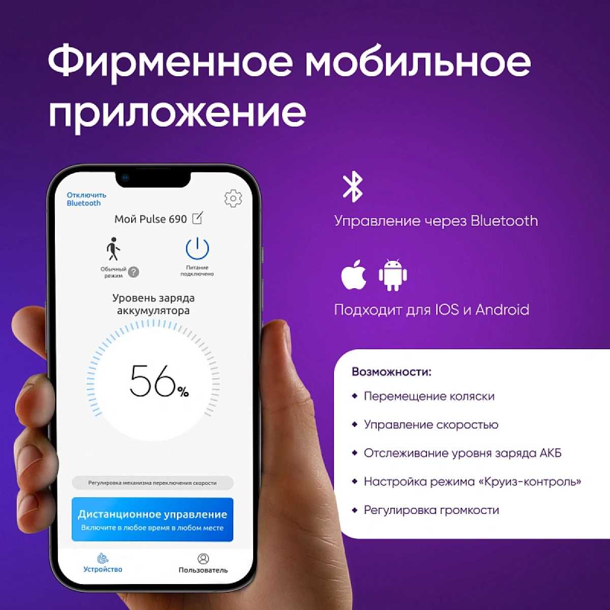 Электрокресло-коляска для инвалидов Pulse 690