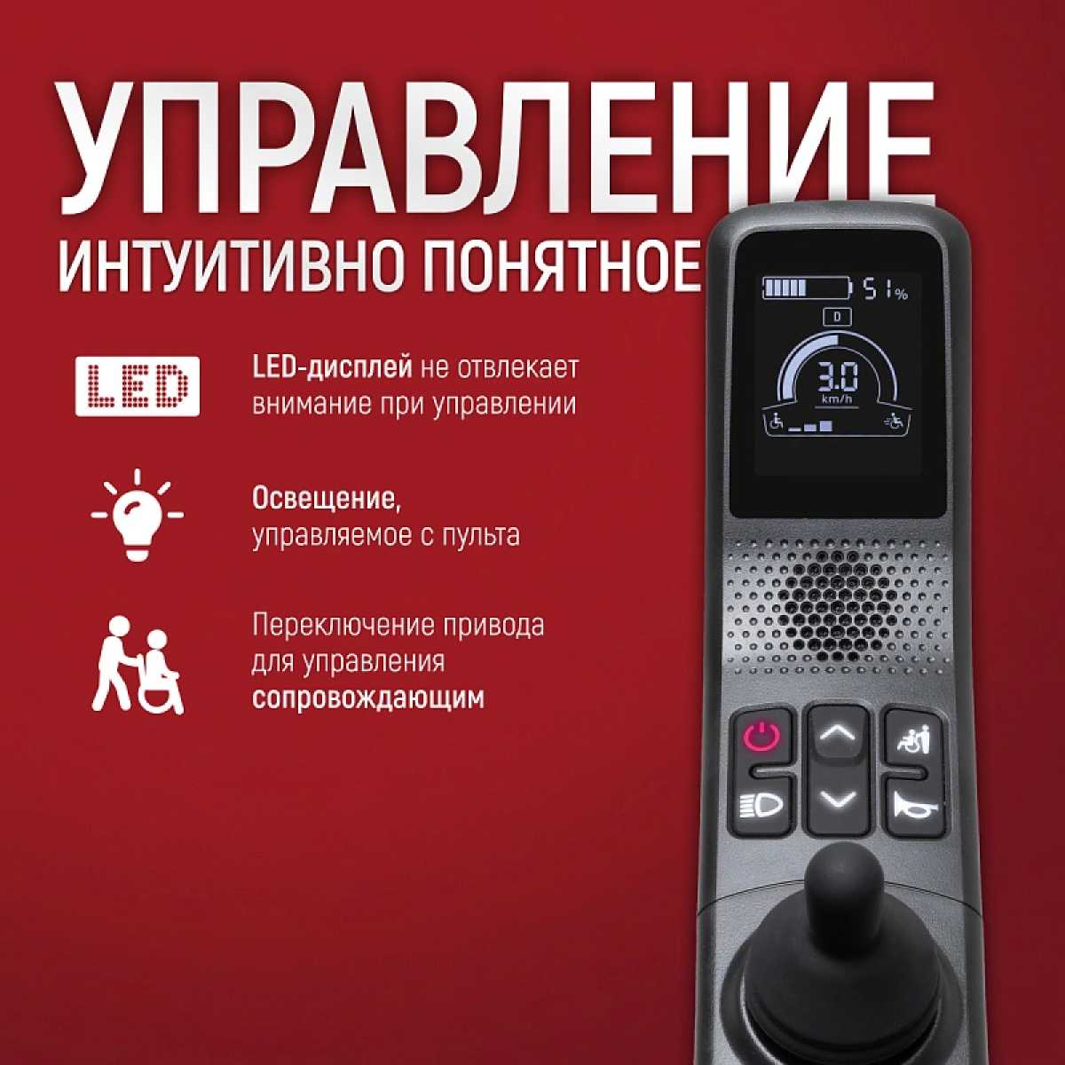 Кресло-коляска для инвалидов (с электроприводом) Pulse 780