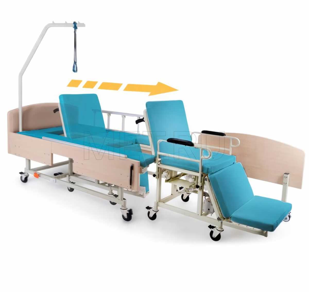 Электрическая функциональная кровать со встроенным креслом-каталкой MET INTEGRA ELECTRO 19829