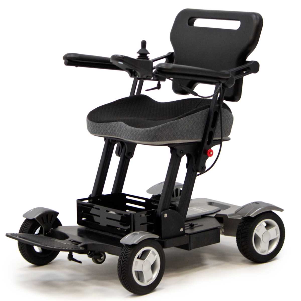 Кресло-коляска с анатомическим сиденьем и системой подруливания MET Compact Pro 4WS 20018